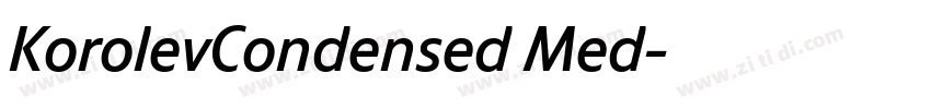 KorolevCondensed Med字体转换